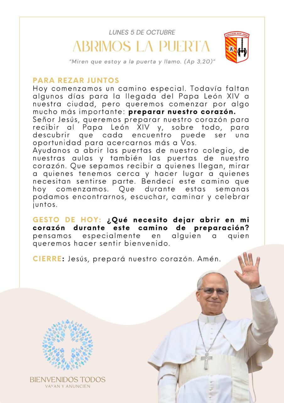 Nos preparamos para recibir al Papa